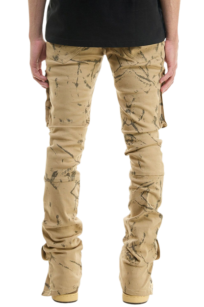 Khaki Stacked jeans