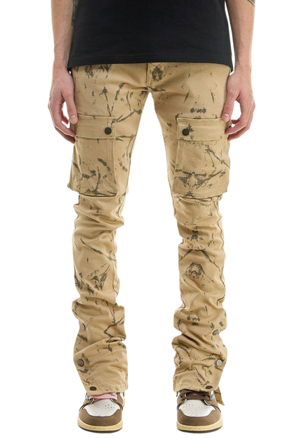 Khaki Stacked jeans