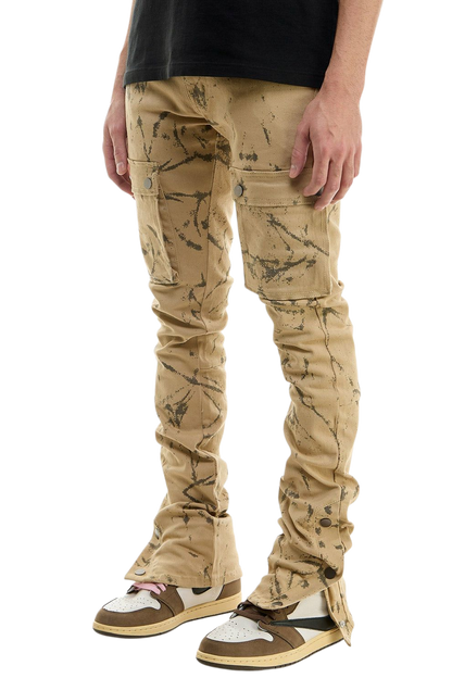 Khaki Stacked jeans