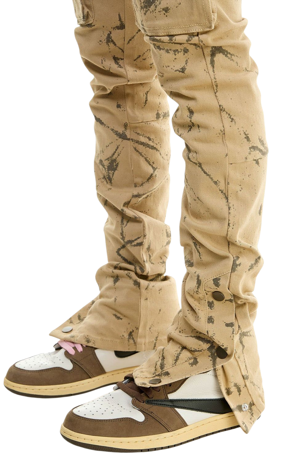 Khaki Stacked jeans