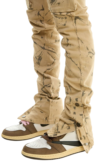 Khaki Stacked jeans