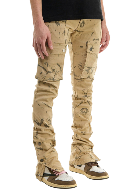 Khaki Stacked jeans